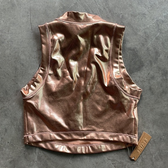 Skims Metallic Swim Rose Gold NWT - Picture 3 of 5